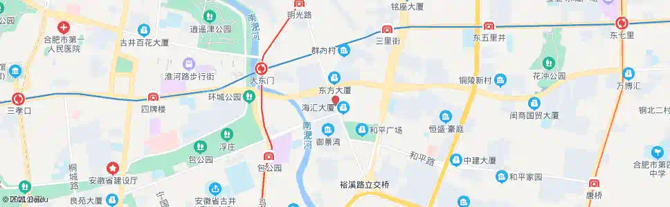 合肥明通路口_公交站地图_合肥公交_妙搜公交查询2025