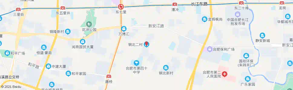 合肥钢北二村_公交站地图_合肥公交_妙搜公交查询2025