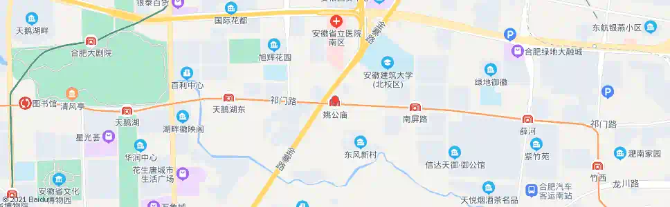合肥姚公庙_公交站地图_合肥公交_妙搜公交查询2025