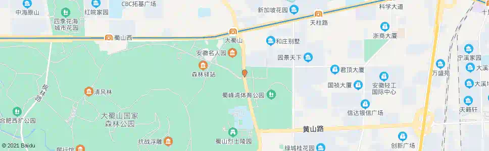 合肥蜀山公园管理处_公交站地图_合肥公交_妙搜公交查询2025