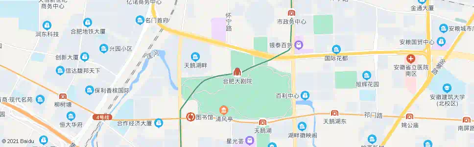 合肥合肥大剧院_公交站地图_合肥公交_妙搜公交查询2025