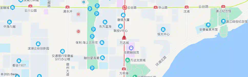 合肥万达城站_公交站地图_合肥公交_妙搜公交查询2025
