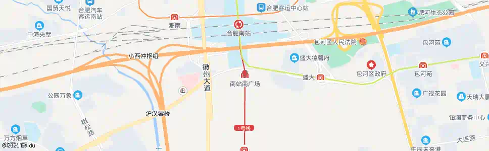 合肥南站南广场站_公交站地图_合肥公交_妙搜公交查询2025
