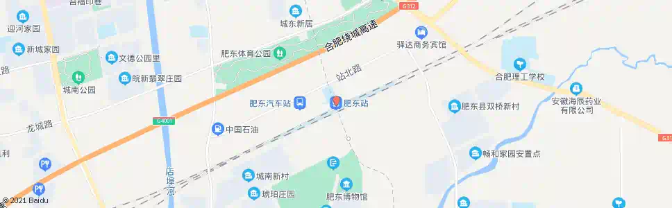 合肥肥东火车站_公交站地图_合肥公交_妙搜公交查询2025