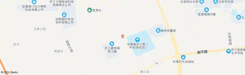 合肥庐江二中_公交站地图_合肥公交_妙搜公交查询2025