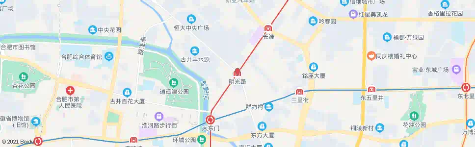 合肥明光路站_公交站地图_合肥公交_妙搜公交查询2025