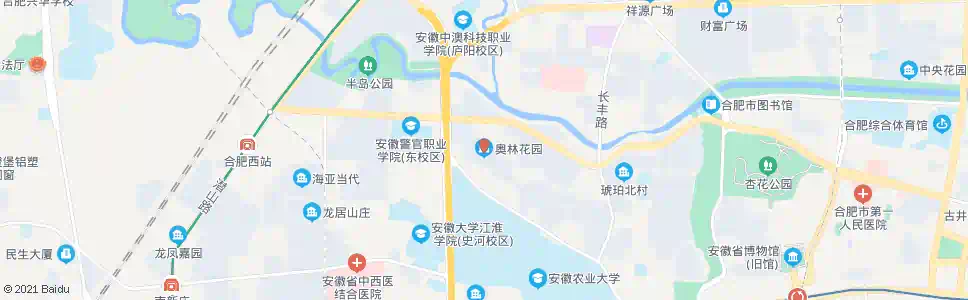 合肥奥林花园_公交站地图_合肥公交_妙搜公交查询2025