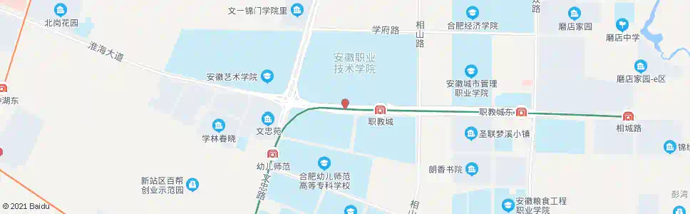 合肥安职院南门_公交站地图_合肥公交_妙搜公交查询2025