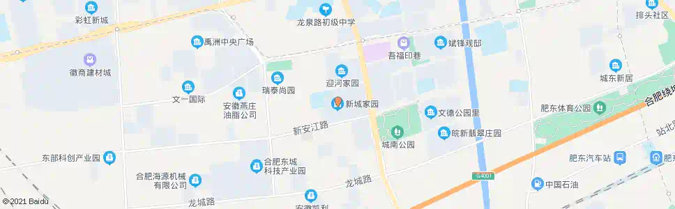合肥新城家园_公交站地图_合肥公交_妙搜公交查询2025