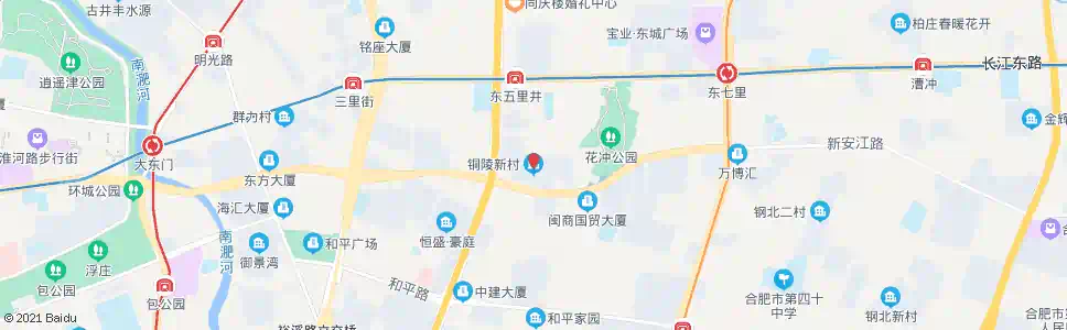 合肥铜陵新村_公交站地图_合肥公交_妙搜公交查询2025