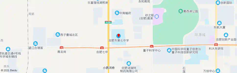 合肥合肥七中新校区_公交站地图_合肥公交_妙搜公交查询2025