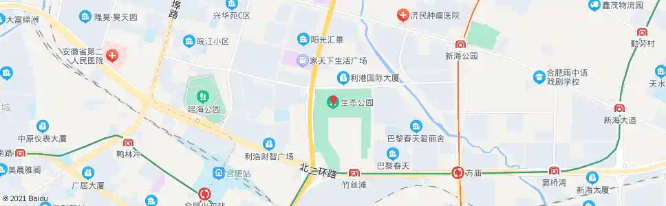 合肥生态公园_公交站地图_合肥公交_妙搜公交查询2025