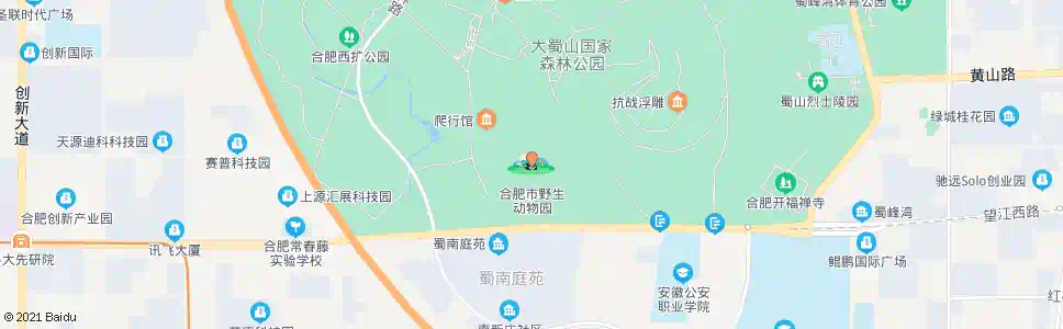 合肥野生动物园_公交站地图_合肥公交_妙搜公交查询2025