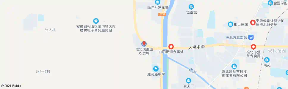 淮北凤凰山农贸城_公交站地图_淮北公交_妙搜公交查询2025
