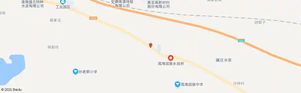 淮南小孤堆村_公交站地图_淮南公交_妙搜公交查询2025