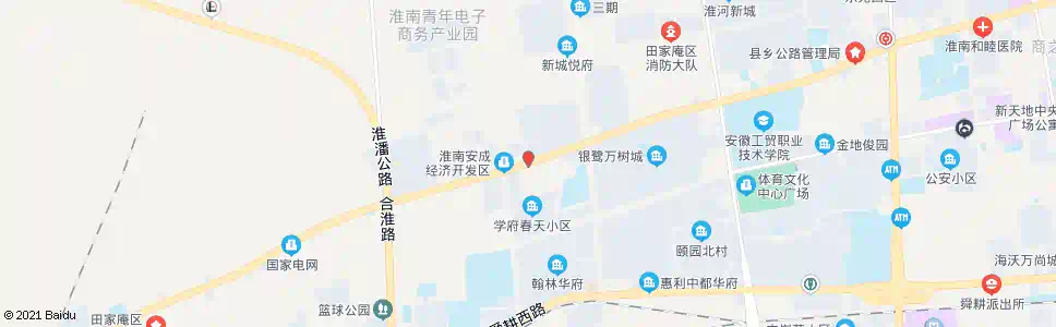 淮南四水厂_公交站地图_淮南公交_妙搜公交查询2025