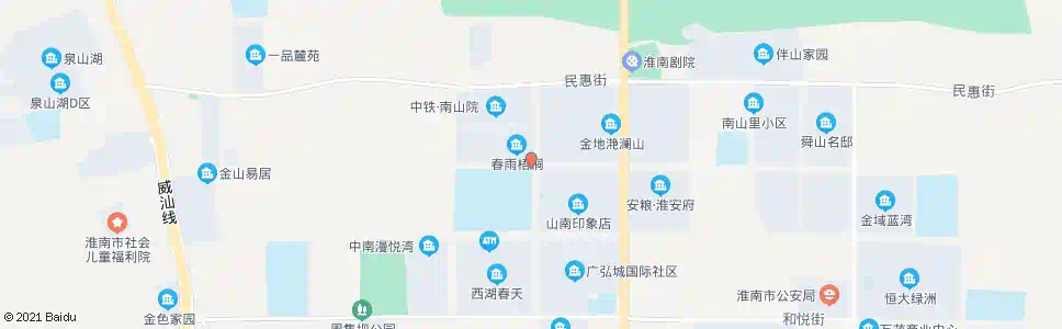淮南民祥街_公交站地图_淮南公交_妙搜公交查询2025