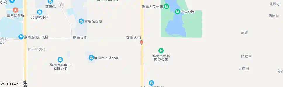 淮南春申街_公交站地图_淮南公交_妙搜公交查询2025