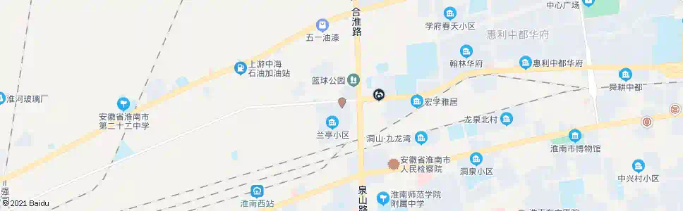 淮南黑泥洼_公交站地图_淮南公交_妙搜公交查询2025