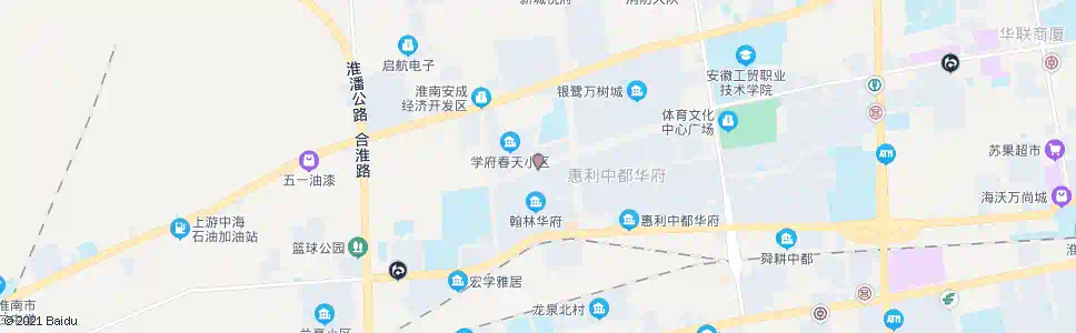 淮南惠利花园_公交站地图_淮南公交_妙搜公交查询2025