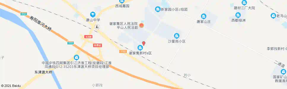 淮南谢家集新村B区_公交站地图_淮南公交_妙搜公交查询2025