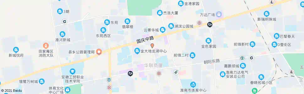 淮南龙湖路(东)_公交站地图_淮南公交_妙搜公交查询2025