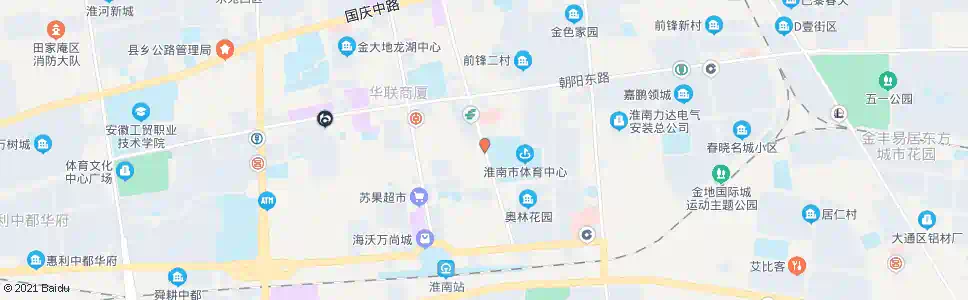 淮南体育场_公交站地图_淮南公交_妙搜公交查询2025