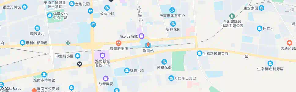 淮南大市场_公交站地图_淮南公交_妙搜公交查询2025