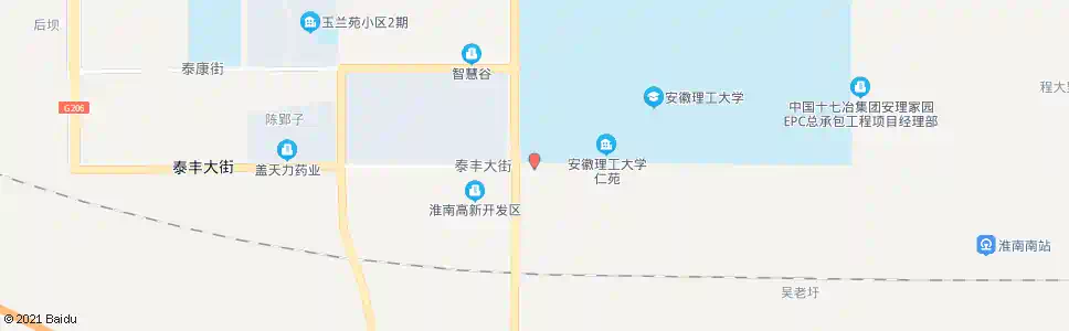 淮南泰康街_公交站地图_淮南公交_妙搜公交查询2025