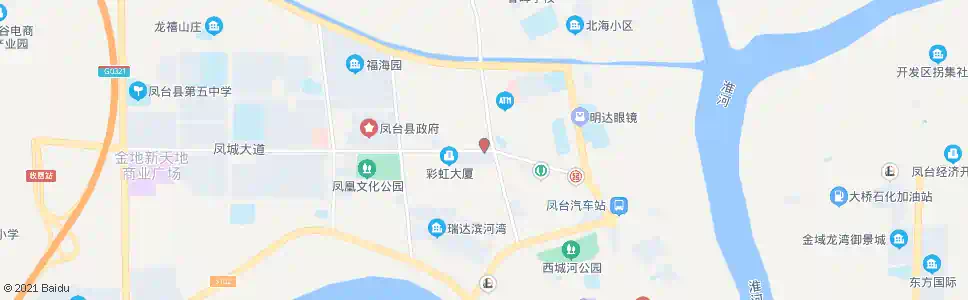 淮南凤城大道_公交站地图_淮南公交_妙搜公交查询2025