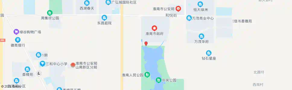 淮南政务中心南门_公交站地图_淮南公交_妙搜公交查询2025