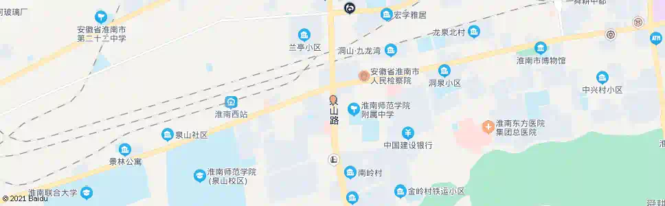 淮南泉山(南)_公交站地图_淮南公交_妙搜公交查询2025