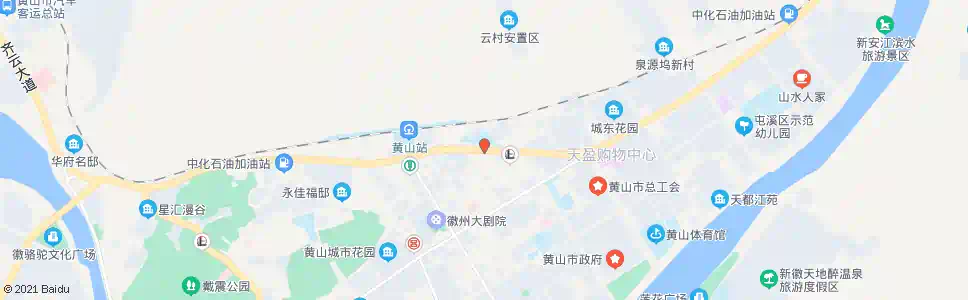 黄山中石化环北站_公交站地图_黄山公交_妙搜公交查询2025