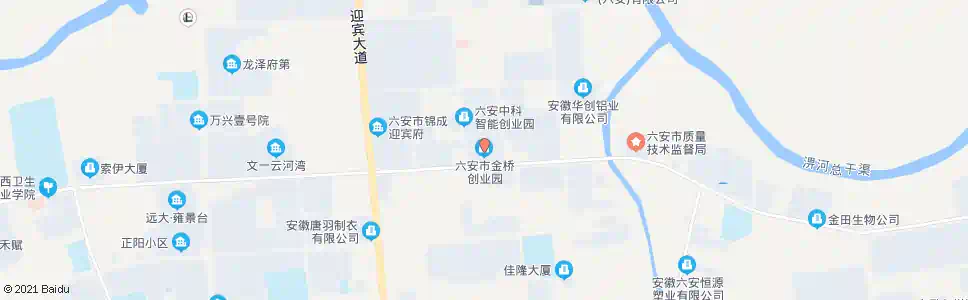 六安金桥创业园_公交站地图_六安公交_妙搜公交查询2025