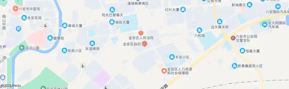 六安金安区政府_公交站地图_六安公交_妙搜公交查询2025