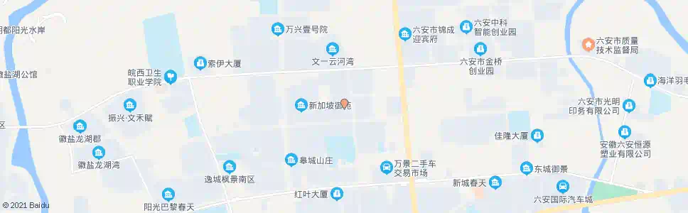 六安花园小区_公交站地图_六安公交_妙搜公交查询2025