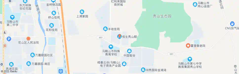 马鞍山软件园(恒生秀山郡)_公交站地图_马鞍山公交_妙搜公交查询2025