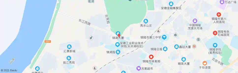 铜陵天井湖公园_公交站地图_铜陵公交_妙搜公交查询2025