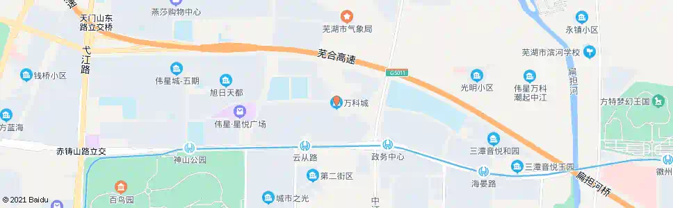 芜湖万科城_公交站地图_芜湖公交_妙搜公交查询2025