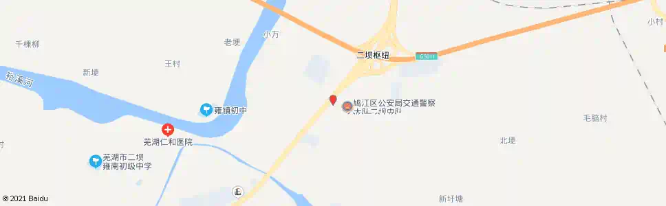 芜湖临时站(二坝交警队)_公交站地图_芜湖公交_妙搜公交查询2025