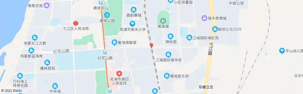 芜湖红花山东路口_公交站地图_芜湖公交_妙搜公交查询2025