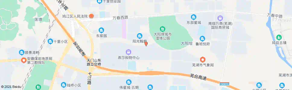 芜湖大阳垾公园西_公交站地图_芜湖公交_妙搜公交查询2025
