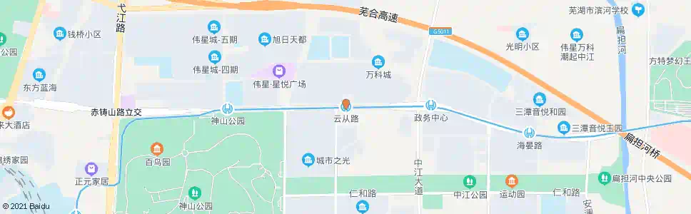 芜湖云从路_公交站地图_芜湖公交_妙搜公交查询2025