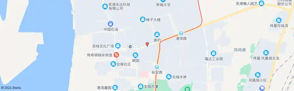 芜湖开发区港湾路_公交站地图_芜湖公交_妙搜公交查询2025