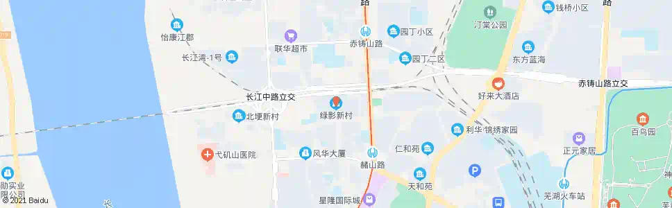 芜湖绿影新村_公交站地图_芜湖公交_妙搜公交查询2025