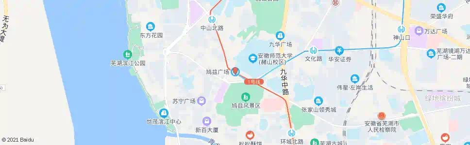 芜湖鸠兹广场_公交站地图_芜湖公交_妙搜公交查询2025