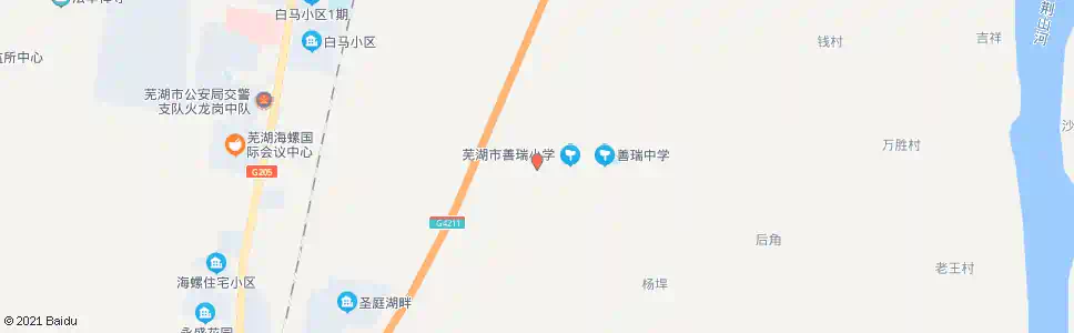 芜湖善瑞小学_公交站地图_芜湖公交_妙搜公交查询2025