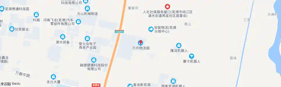 芜湖万开物流园_公交站地图_芜湖公交_妙搜公交查询2025