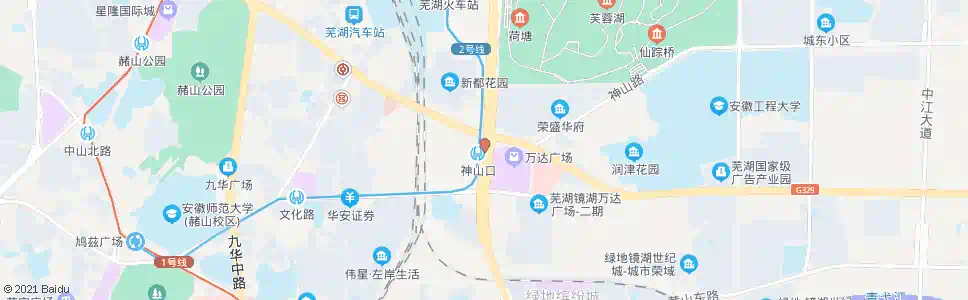 芜湖神山口南_公交站地图_芜湖公交_妙搜公交查询2025