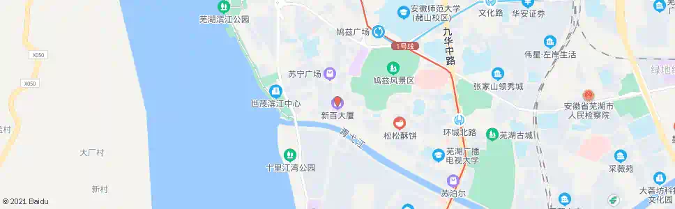 芜湖新百大厦_公交站地图_芜湖公交_妙搜公交查询2025